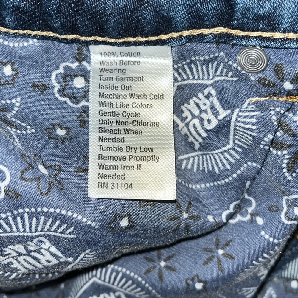 TRUE CRAFT Americana patriotic flag denim jean shorts size 7 - Picture 5 of 9